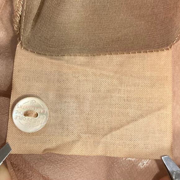 Nwot THE PEOPLE OF THE LABYRINTHS Dress M Silk Sheer Watercolor Embroidery ALine - Picture 10 of 16